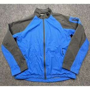 Hawke & Co Sport Jacket Mens Medium Blue Softshell Full‎ Zip Windbreaker HS927C